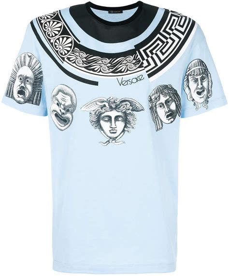 versace cornici print cotton shirt|T.